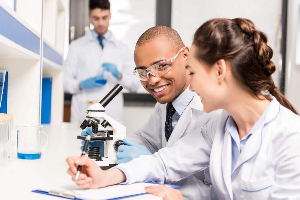 Scientists working in laboratory of AAMD Research